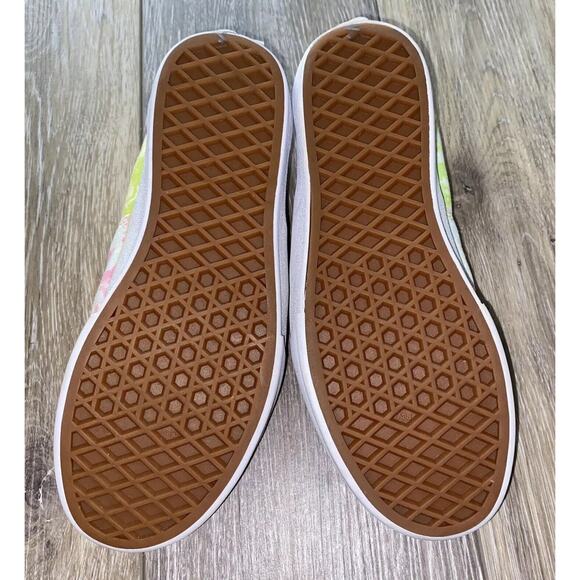 Vans Juniors Youth US Size 4 Elastic Tie Dye Canvas Cyber Yellow Sneaker Shoes - Picture 11 of 11